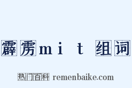 霹雳mit组词是什么意思的图片